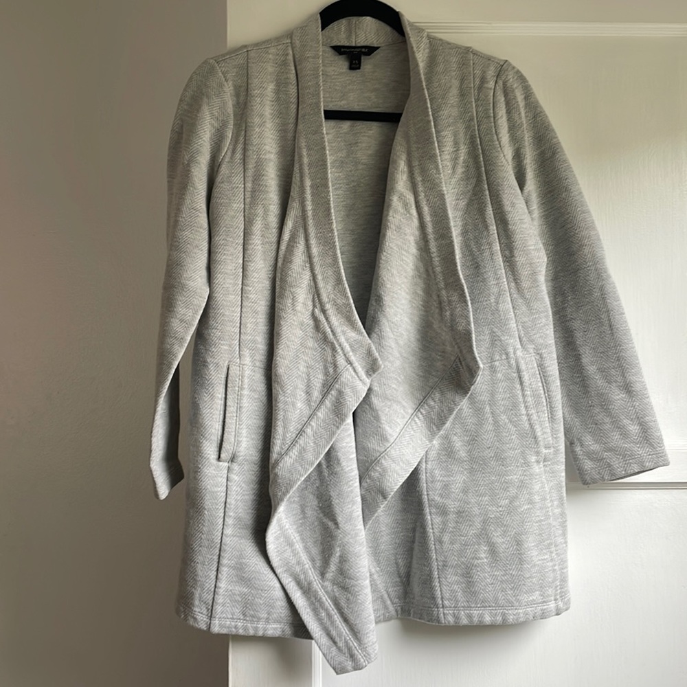 Grey sweater blazer banana republic